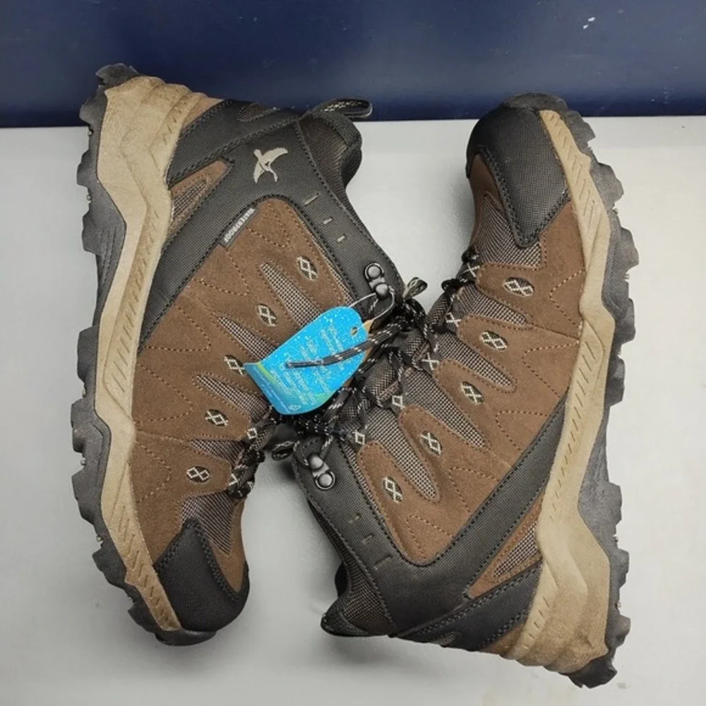 Eddie Bauer Maple Ridge Hiking Boots Men US 9 Multi Leather Weatherproof Lace Up
